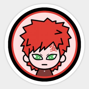 Gaara Naruto Chibi Anime Art Sticker